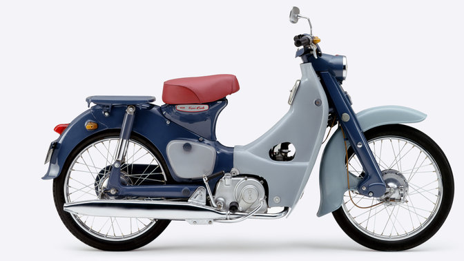 Vista laterale del Super Cub.