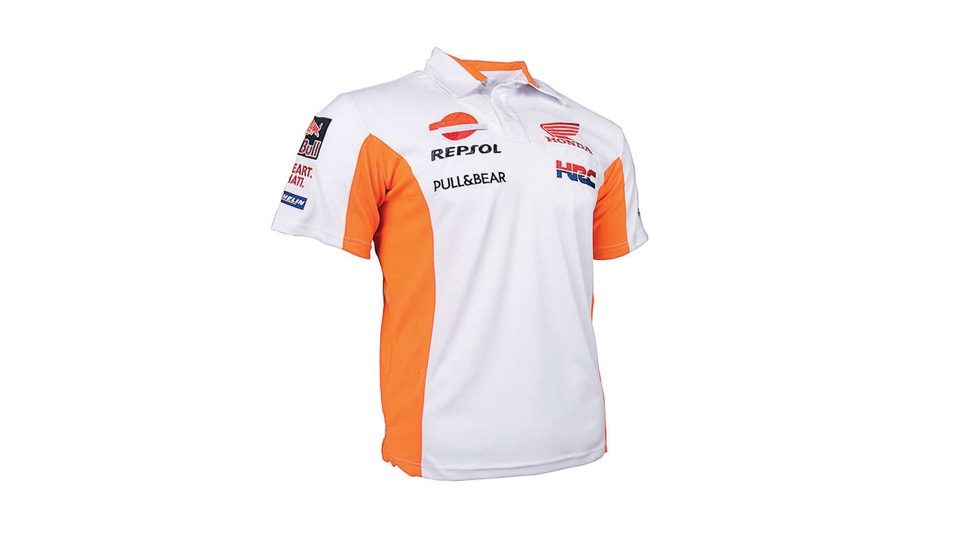 Colori del team Honda MotoGP bianco con logo Repsol.