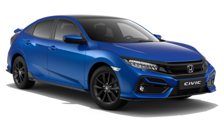 Vista frontale Honda Civic.