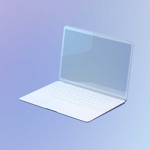Un'illustrazione digitale di un laptop