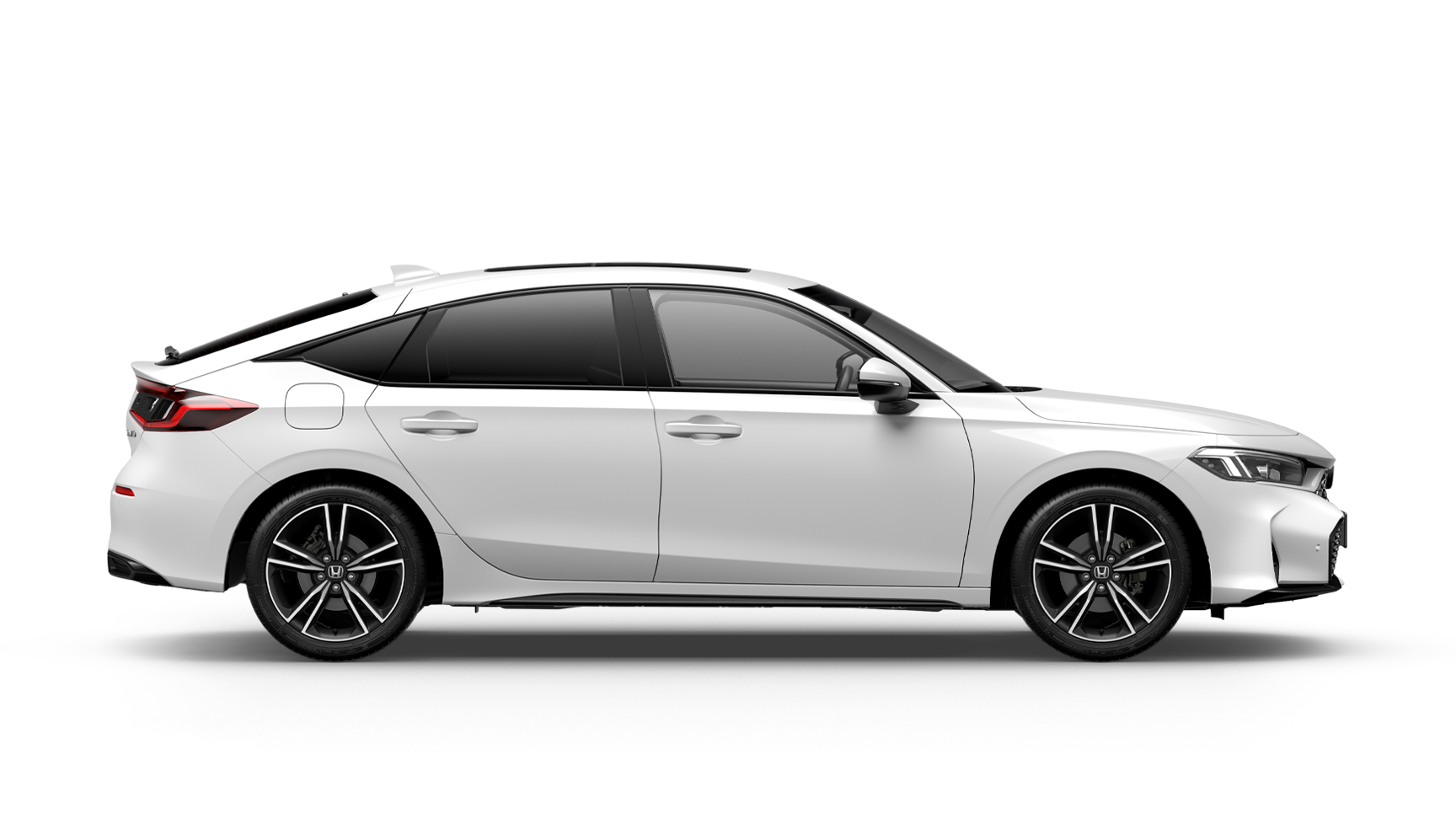 Honda Civic ibrida vista di profilo