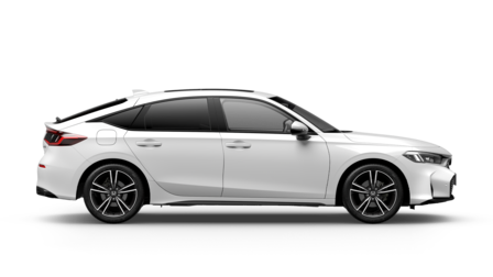 Honda Civic ibrida vista di profilo