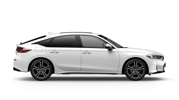 Honda Civic ibrida vista di profilo
