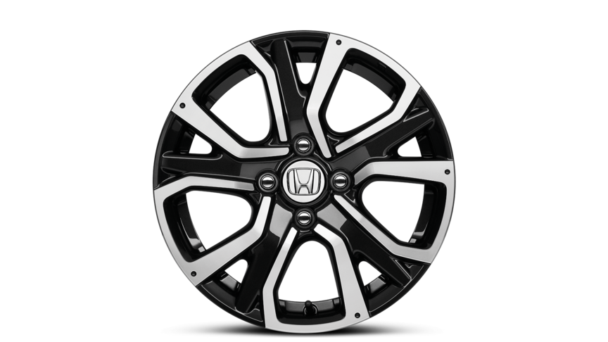 Close up of Honda Jazz Hybrid Alloy Wheels