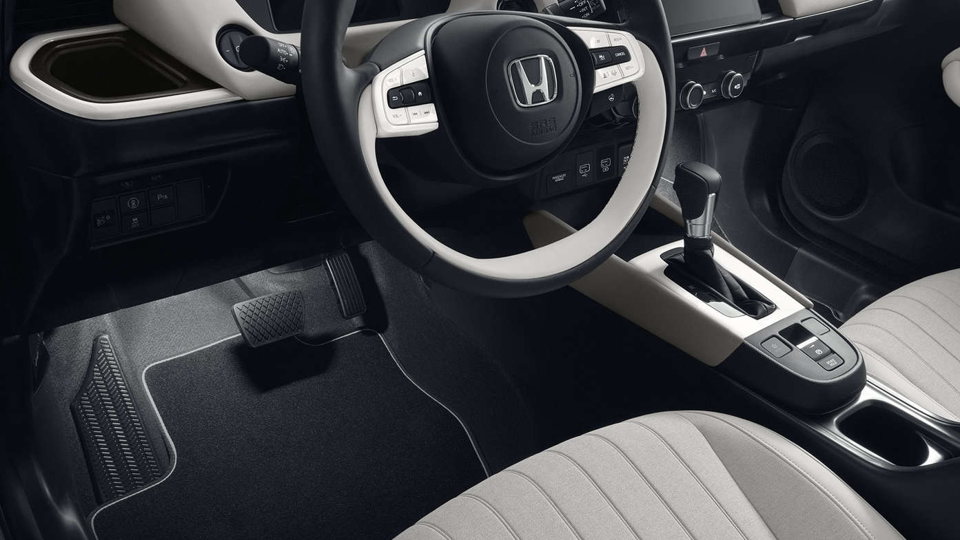 Close up of Honda Jazz Hybrid Interior with Illumination pack.