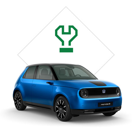 Primo piano del logo Honda.