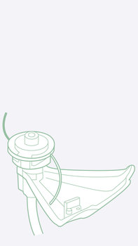 Illustrazione della testina del decespugliatore.