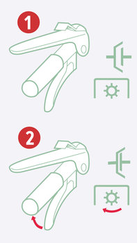 Diagram showing how to engage clutch.