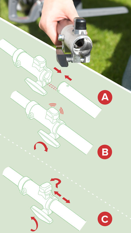 Diagramma sistema di aggancio Honda Versatool.