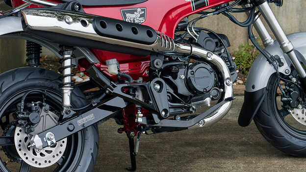 Primo piano del motore Dax 125