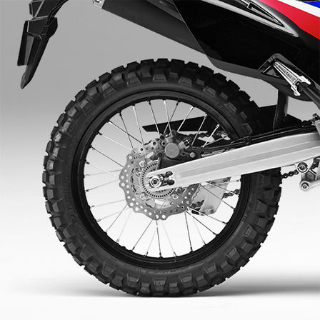 CRF250 Rally ingrandimento sulla suspensione inferiore