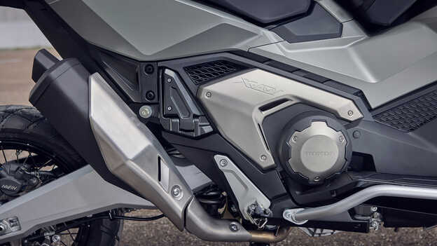 Primo piano del motore dell'X-ADV.