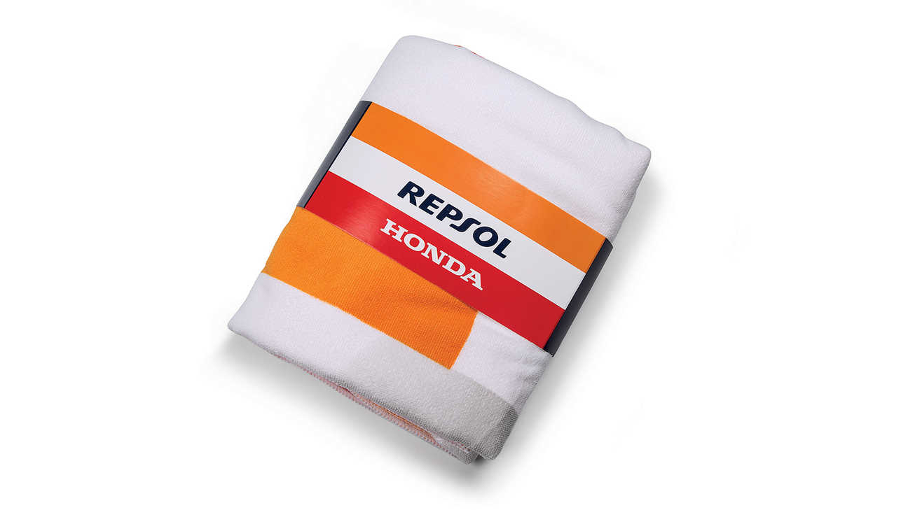 Telo mare con i colori del team MotoGP Honda Repsol.