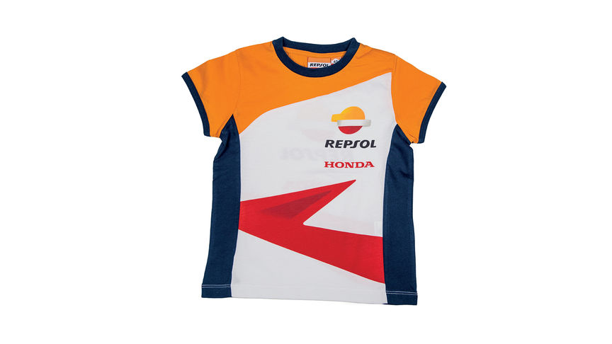 T-shirt per bambini con i colori del team MotoGP Honda Repsol.