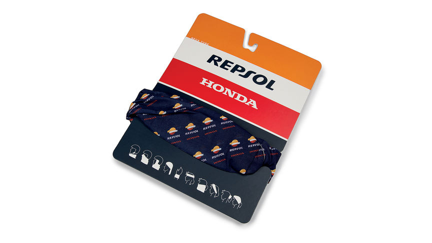 Scaldacollo Honda Repsol con i colori del MotoGP Honda e il logo Repsol.