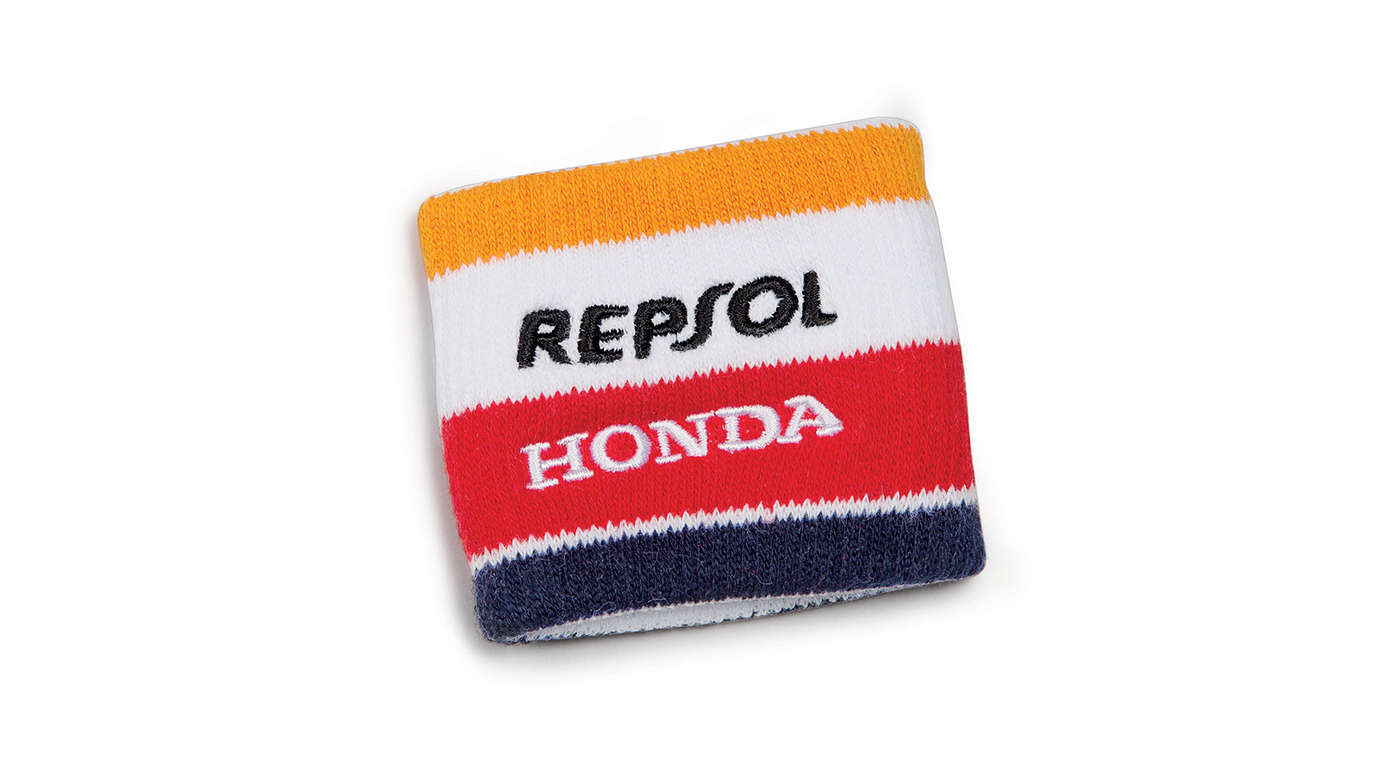 Braccialetto Honda Repsol con i colori Honda MotoGP e logo Repsol.