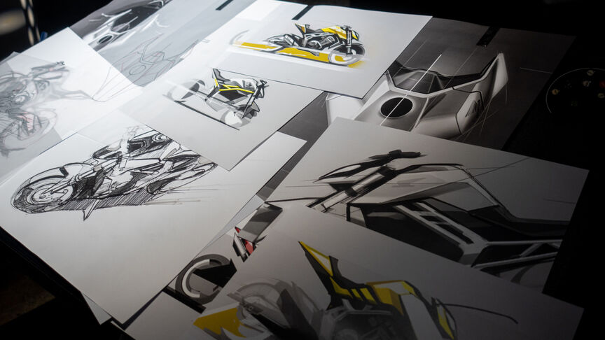 Sketches della Honda Hornet Concept