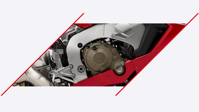 Profilo del motore di una Honda Fireblade.
