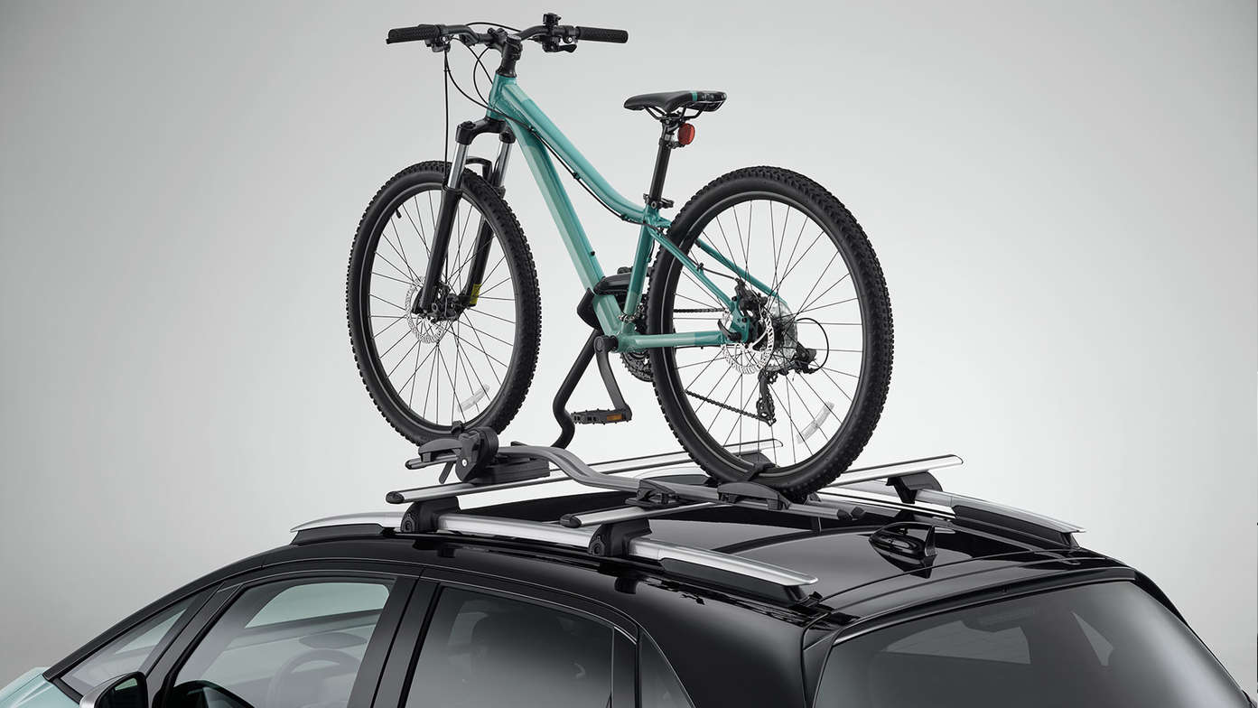 Close up of Honda Jazz Hybrid Bicycle Carrier