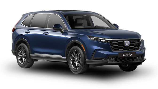 Honda CR-V e:HEV ibrido Advance blu, vista di tre quarti