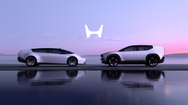 Vista laterale di Honda 0 SALOON e Honda 0 SUV
