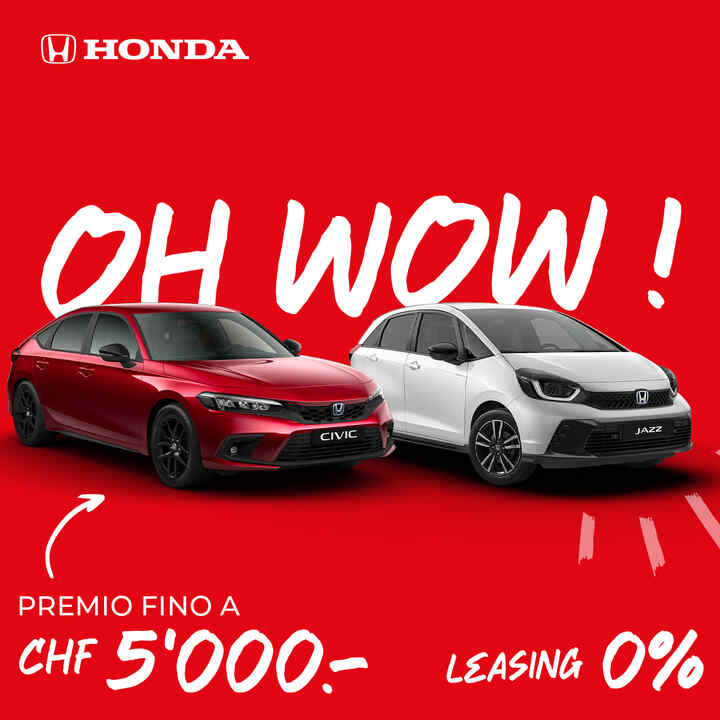 Oh Wow offerte eccezionali Honda Civic e Honda Jazz