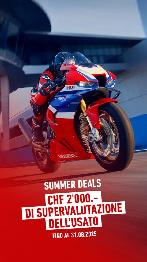 Pilota su CBR1000RR-R Fireblade in pista.